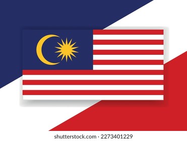 Vector Malaysia Flag. Country flag design. Flat vector flag.