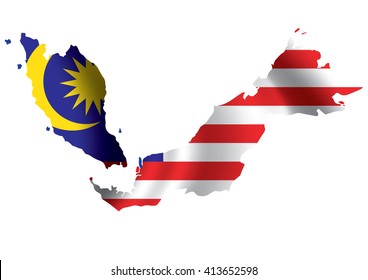 Similar Images, Stock Photos & Vectors of Malaysia map with Malaysian ...