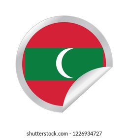 Vector Maldives circle folded