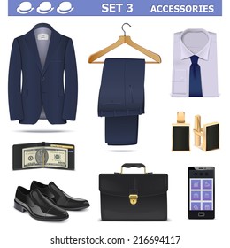 Vector Male Accessories Set 3