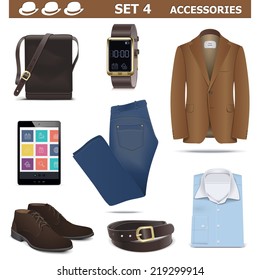 Vector Male Accessories Set 4