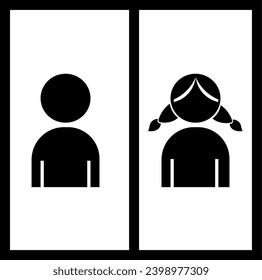 vector of male and female icons, great for icons, toilet signs, and logos