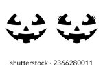 Vector Male and Female Pumpkin Faces