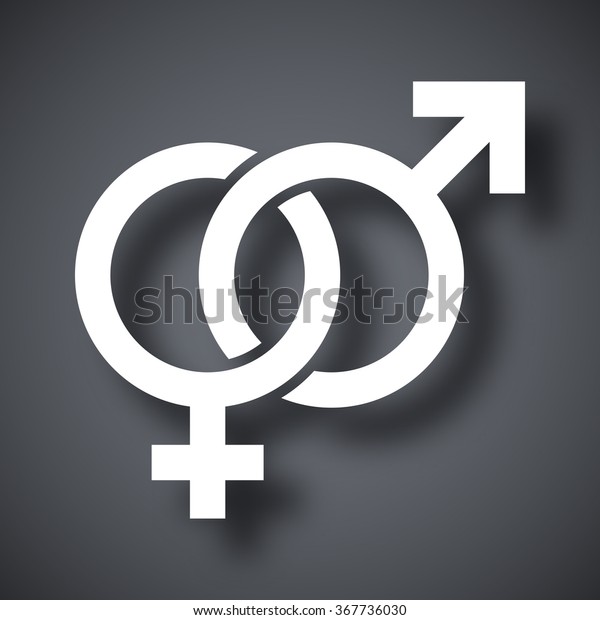 Vector Male Female Sex Symbols Stock Vector Royalty Free 367736030