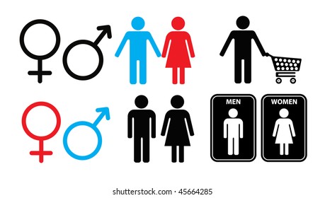 Vector Male Female Sign Stock Vector (Royalty Free) 45664285 | Shutterstock