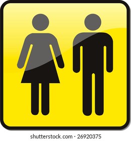 vector male and female sign  in aqua stile