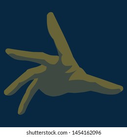 Vector of male hands reach