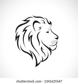 Vector of male lion head design on a white background., Wild Animals. Easy editable layered vector illustration.