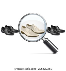 Vector Male Shoes with Lens