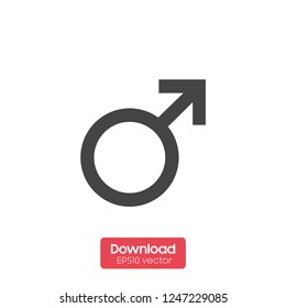 Vector male symbol Icon.