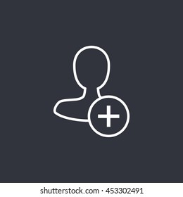 Vector male user icon