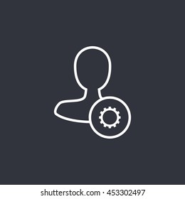 Vector male user icon