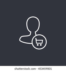 Vector male user icon