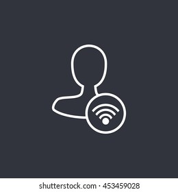 Vector male user icon