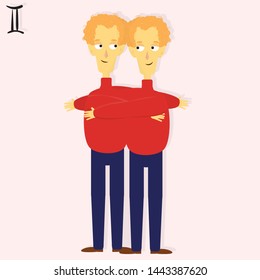 vector male zodiac sign Gemini