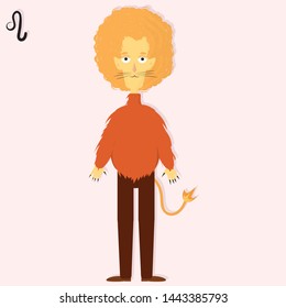 vector male zodiac sign Leo