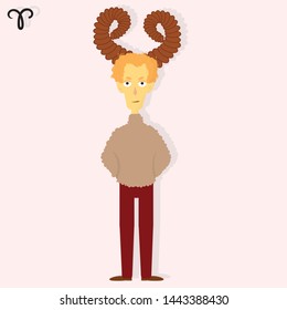 vector male zodiac sign Taurus