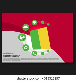 Vector Mali Independence Day Flyer template. Creative Brochure Title Page. National Day Leaflet design element. vector illustration