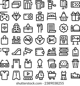 Vector of Mall Icon Set. Perfect for user interface, new application.
