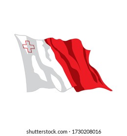 vector Malta flag symbol state