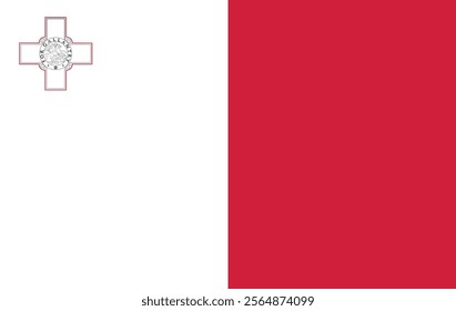 
vector Malta National Flag icon. Flag design of Malta.