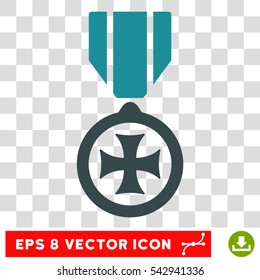 Vector Maltese Cross EPS vector pictogram. Illustration style is flat iconic bicolor soft blue symbol on a transparent background.