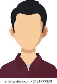 vector man avatar illustration, realistic man avatar vector