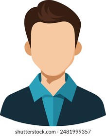 vector man avatar illustration, realistic man avatar vector