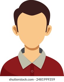 vector man avatar illustration, realistic man avatar vector