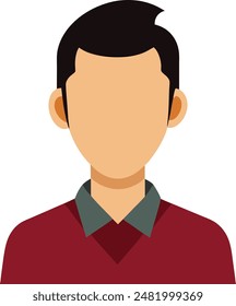vector man avatar illustration, realistic man avatar vector