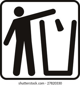 vector  man and basket for ecology