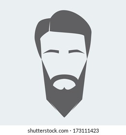 Vector of a man with a beard logo