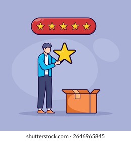 vector man business with five stars
suitable for online business and corporate design