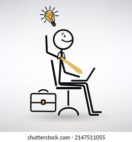 vector man came up with a genius idea while working