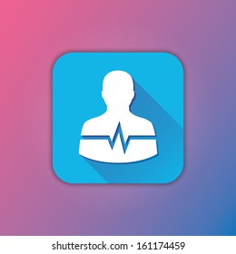 Vector Man Cardiogram Icon