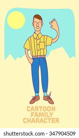 Vector Man Cartoon Character