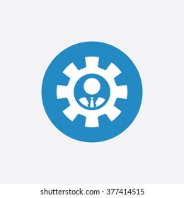 Vector man cogwheel Icon