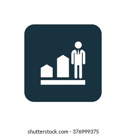 Vector man diagram arrow Icon