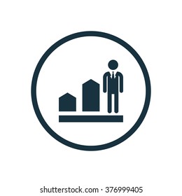 Vector man diagram arrow Icon