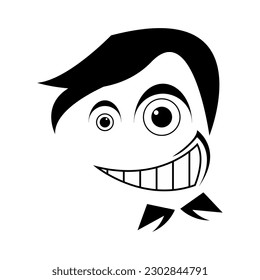 Sonrisa de dibujos animados de vector