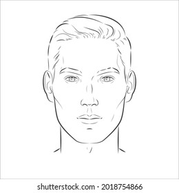 男性 正面 顔 のイラスト素材 画像 ベクター画像 Shutterstock