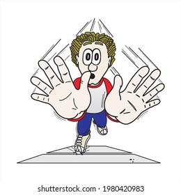 vector of a man falling on ground