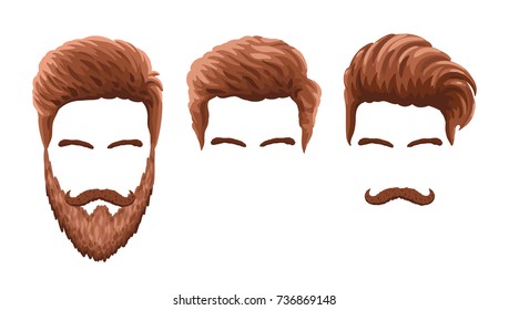 Vector man hairstyles.