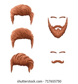 Vector Cartoon Man Hairstyles Stock Vector (Royalty Free) 675442660