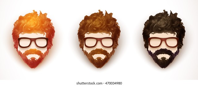 Vector Man. Hipster Icon