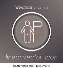 Icono de la bandera de portador de vectores