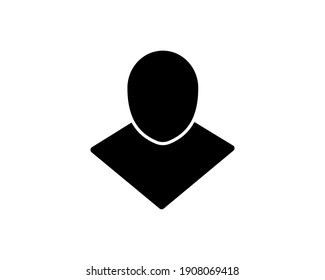 Vector man icon logo. Pictogram button vector . Avatar person icon isolated on white backogrund