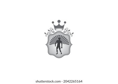 logotipo de ilustración de vectores con escudo de armas