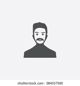Vector  man with mustache Icon