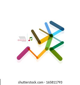 Vector man person abstract geometric shape concept